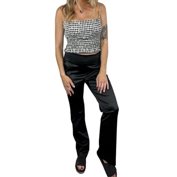 Vintage Landers Star Collection Black Satin Pants - Picture 1 of 8